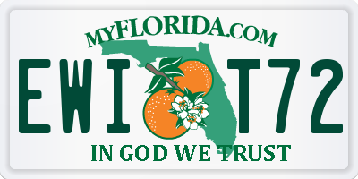 FL license plate EWIT72