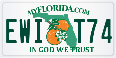 FL license plate EWIT74