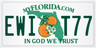 FL license plate EWIT77