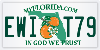 FL license plate EWIT79