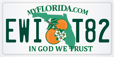 FL license plate EWIT82