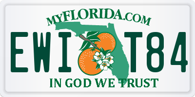 FL license plate EWIT84