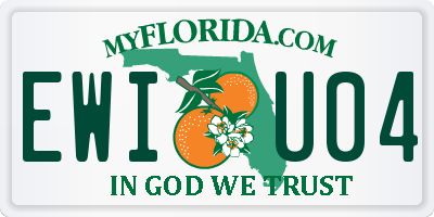 FL license plate EWIU04