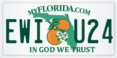 FL license plate EWIU24
