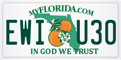 FL license plate EWIU30