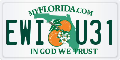 FL license plate EWIU31