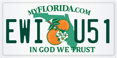 FL license plate EWIU51