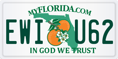 FL license plate EWIU62