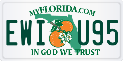 FL license plate EWIU95