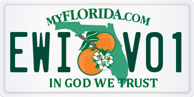 FL license plate EWIV01
