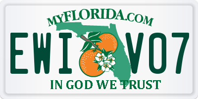 FL license plate EWIV07