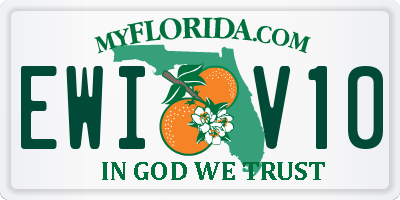 FL license plate EWIV10