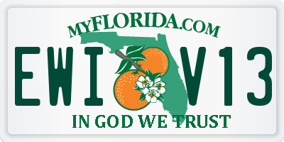 FL license plate EWIV13