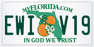 FL license plate EWIV19