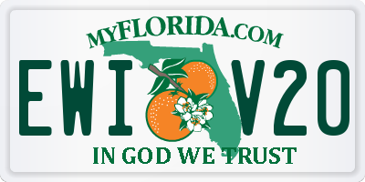 FL license plate EWIV20