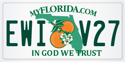 FL license plate EWIV27