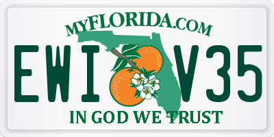 FL license plate EWIV35