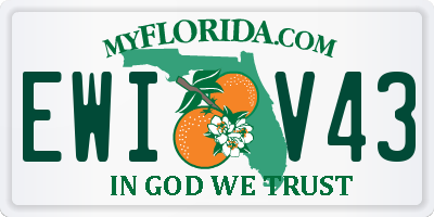FL license plate EWIV43