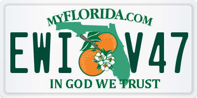 FL license plate EWIV47