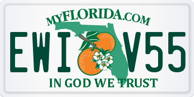 FL license plate EWIV55