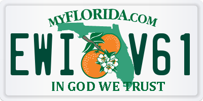 FL license plate EWIV61