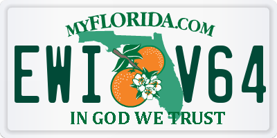 FL license plate EWIV64