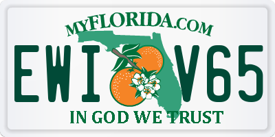 FL license plate EWIV65