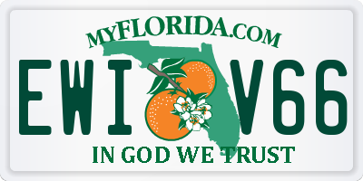 FL license plate EWIV66