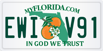 FL license plate EWIV91