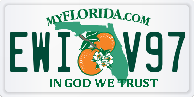 FL license plate EWIV97