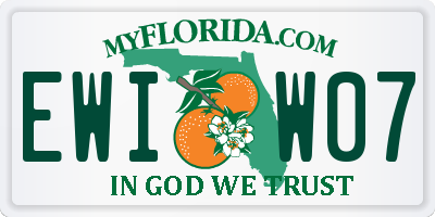 FL license plate EWIW07
