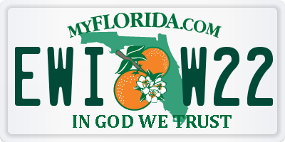 FL license plate EWIW22