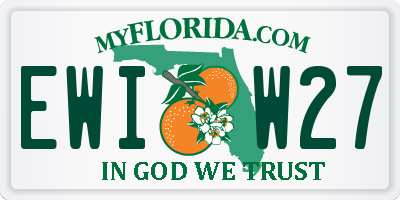 FL license plate EWIW27