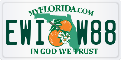 FL license plate EWIW88