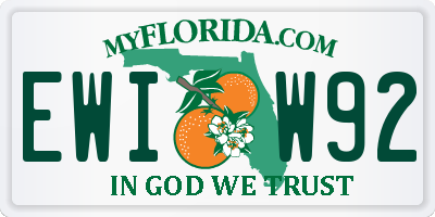 FL license plate EWIW92