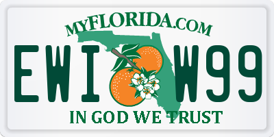 FL license plate EWIW99