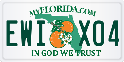 FL license plate EWIX04