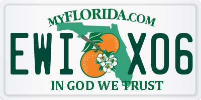 FL license plate EWIX06