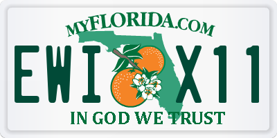 FL license plate EWIX11