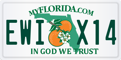 FL license plate EWIX14