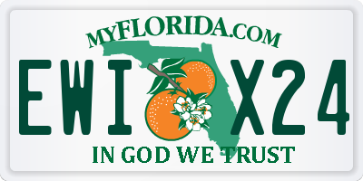 FL license plate EWIX24
