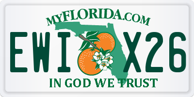 FL license plate EWIX26