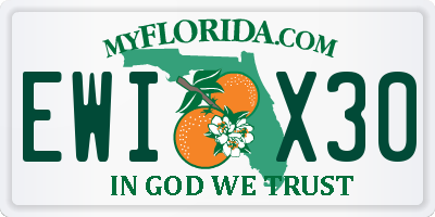 FL license plate EWIX30