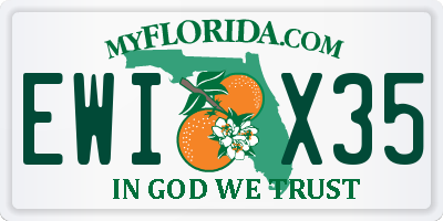 FL license plate EWIX35