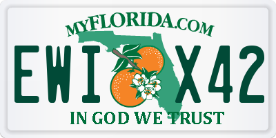 FL license plate EWIX42