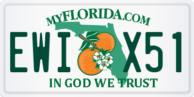 FL license plate EWIX51