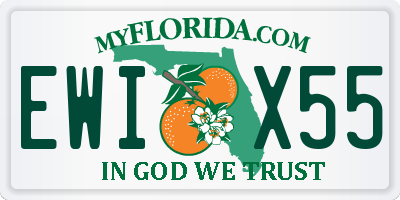 FL license plate EWIX55
