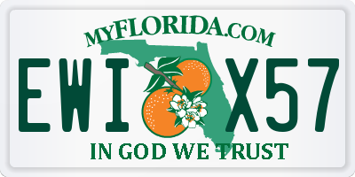 FL license plate EWIX57