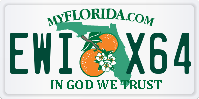 FL license plate EWIX64