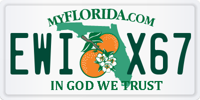 FL license plate EWIX67